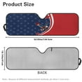 thumbnail image 5 of Uorisanigo Windshield Sun Shade for Wrangler TJ JK American Flag Bald Eagle Windshield Sunshade Visor Mat for 2018-2023 Jeep Wrangler JL JLU Gladiator JT Visor Shield Cover Accessories, 5 of 7