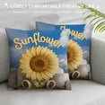 thumbnail image 3 of Chilfamy Sunflower Modern Farmhouse Rustic Decorative Square Pillow Case with Zipper Home Decor 24x24in, 3 of 5