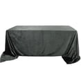 thumbnail image 5 of Your Chair Covers - 90 x 132 Inch Rectangular Velvet Tablecloth Black, 5 of 5