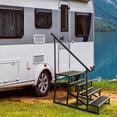 thumbnail image 4 of AKDSteel 3 Step Rv Stairs With Handrail, 400 Lbs Metal Portable Steps With Non-Skid Tapes For Camper, Hot Tub, And Pool Use, 4 of 6