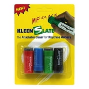 Kleenslate Concepts KLS0432-12 Attachable Erasers for Dry Erase Markers Carded - 4 Per Pack - Pack of 12