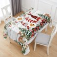 thumbnail image 6 of Grey Wood Christmas Table Cloth Waterproof Tablecloths, Gnomes Xmas Tree Poinsettia Eucalyptus Tablecloth Dining Table Cover for Kitchen Party Tabletop Outdoor, Rectangle Tablecloth 60x120 Inch, 6 of 9