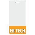 thumbnail image 1 of ER TECH Heavy Duty Vertical Orange (20 pack) - Spill & Tear Proof Cards - 2 Sided USA Printed Quick Role Identifier ID Tag Backer by BadgeZoo, 1 of 2