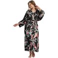 thumbnail image 1 of Femmes Kimono Long Robe de Paon Demoiselle d'Honneur Mariage Partie Robe de Robe Cadeau, 1 of 5