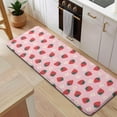 thumbnail image 5 of Strawberry Plants Fruit Flower Pink Pattern Kitchen Rug Mat,Kitchen Runner Rugs Non Skid Washable,Decorative Kitchen Floor Mats for Kitchen,Sink,Laundry,17"x47.2", 5 of 7