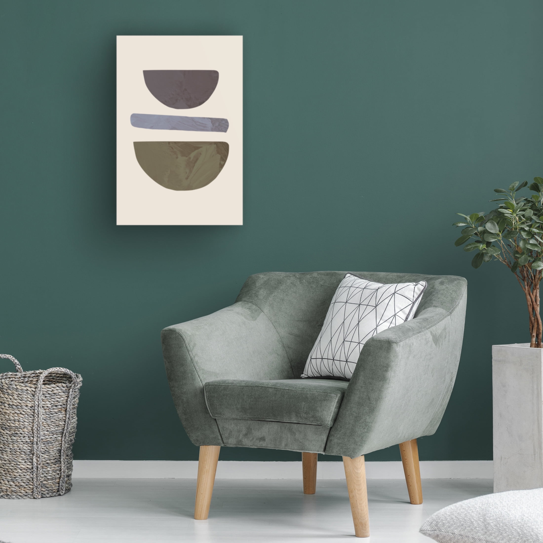 Canvas Wall Art - Pictufy Studio 'Collage 02 Beige' Wall Art for Living Room, Bedroom, or Office Décor by Trademark Fine Art - 22 x 32 Inches