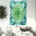 thumbnail image 3 of Tie Dye Decor Tapestry, Abstract Square Shaped Kaleidoscope with Murky Psychedelic Expansions Pattern, Wall Hanging for Bedroom Living Room Dorm Decor, 40W X 60L Inches, Green Teal, by Ambesonne, 3 of 5