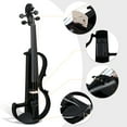 thumbnail image 5 of Ktaxon Full Size Electric Violin, 4/4 Acoustic Silent Electric Violin for Beginner Adults Teens with Case, Black, 5 of 14