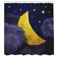 thumbnail image 3 of Ambesonne Geometric Shower Curtain, Triangle Night Sky, 69"Wx70"L, Navy Blue Yellow, 3 of 5