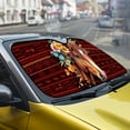 thumbnail image 5 of FORUDESIGNS Horse Amercian Tribal Print Car Windshield Sun Shade Thicken Car Sun Visor Protector Automotive Glass Sunshade Heat UV Protection Visor Accessories Keep Vehicle Cooler, 5 of 7