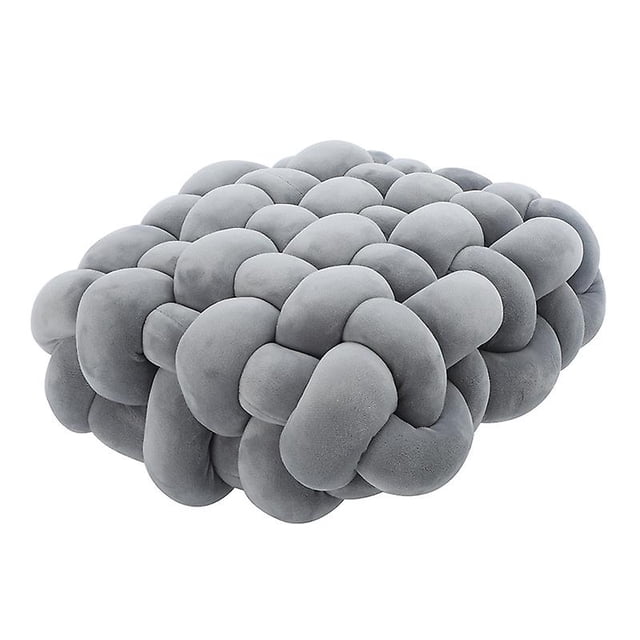 Cojín cuadrado LIUYMXG 12 x 12 x 4,7 pulgadas gris claro almohada lumbar decorativa