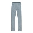 thumbnail image 3 of Mens Sweatpants,Men's Solid Color Overalls Casual Zipper Pocket Wide Foot Sports Casual Pants,Cargo Pants for Men,Size:XXL, 3 of 8