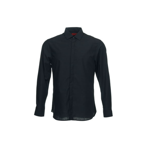 Men's Black Micro Horizontal Striped Button Down Shirt