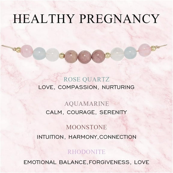 Healthy Pregnancy Gifts Natural Stone Bracelets for Pregnant Women,Protection Bracelet,Good Vibes Bracelet for Women,Expecting Mom,Mummy to Be Birthday Christmas Jewelry
