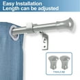 thumbnail image 2 of Urbanest 5/8" Adjustable Buckingham Drapery Rod, 84"-120", Pewter, 2 of 6