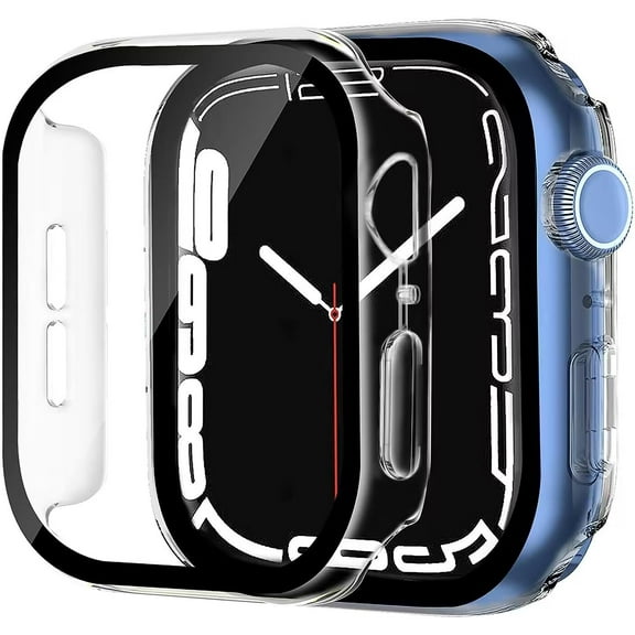 TOCOLES Tempered Glass Screen Film Protector for Apple Watch Series 9 & 8, 2 Count