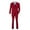 Red, variant on Men’s Slim Fit Suit One Button 3-Piece Blazer Dress Business Wedding Party Wine Jacket Vest & Pant