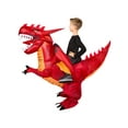 thumbnail image 2 of Rubies Red Dragon Light Up Ride-On Inflatable Costume for Kids, Unisex, 2 of 5