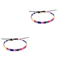 thumbnail image 1 of ziyahi Bohemian Style Bracelets Adjustable Braided Handmade Anklet Accessories 2Set, 1 of 6