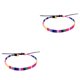thumbnail image 1 of Guardurnaity Pulseras de estilo bohemio ajustable colorido trenzado playa vacaciones Boho decoración deportes al aire libre hombres mujeres 2Conjunto, 1 of 6