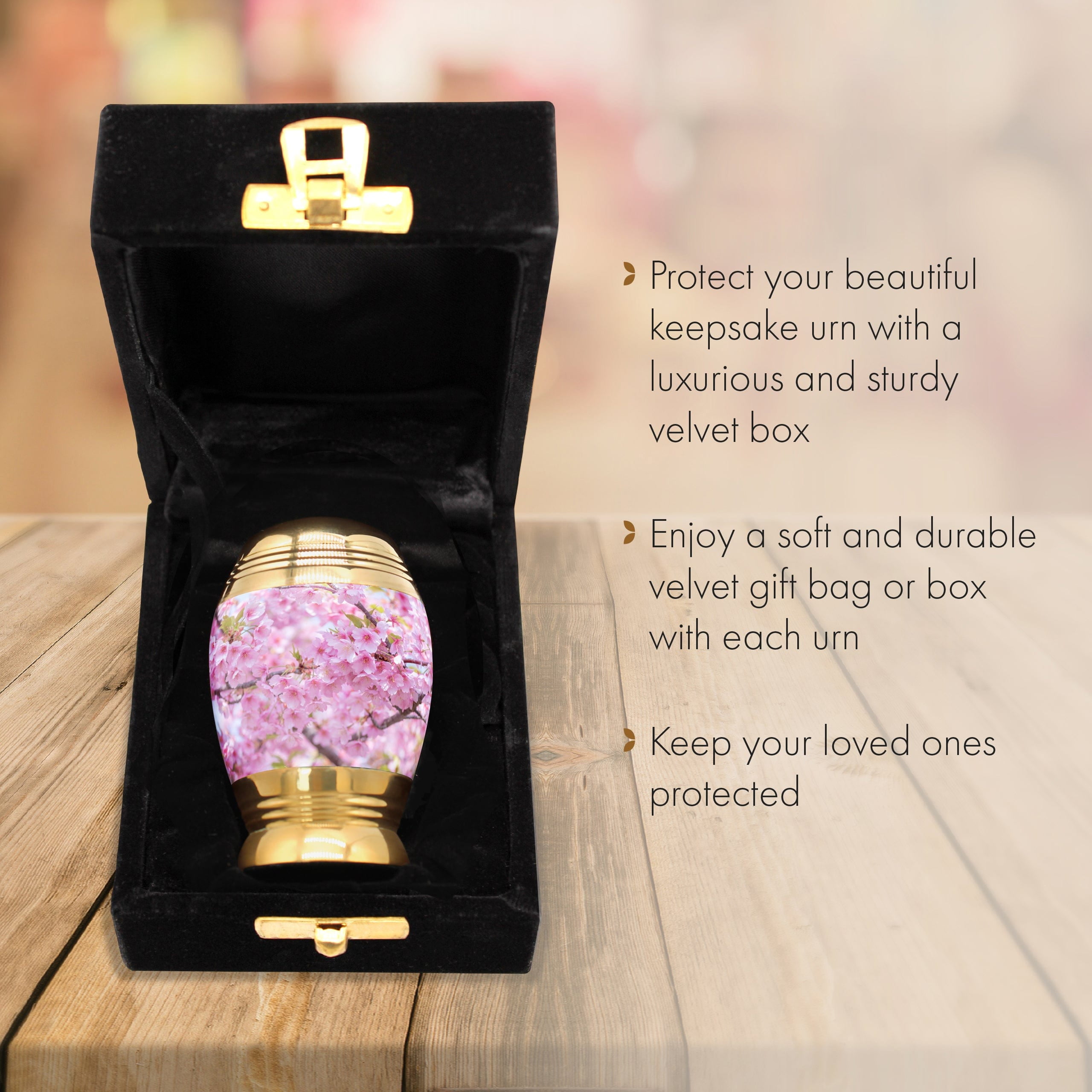 Cherry Blossom Urns for Cremation Ashes Large Urn XL or Small Keepsake Urns for Adult Cremation Ashes & Urns for Human Ashes for Home or Burial Cremation Urns