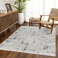 thumbnail image 3 of Grey Abstract Area Rugs for Living Room Washable Rugs Boho Moroccan Area Rug Soft Neutral Geometric Bohemian Carpet Distressed Indoor Rug for Bedroom Dining Room Office Foldable Nonslip Rug, 3 of 9
