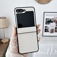 thumbnail image 2 of ELEHOLD Leather Case for Samsung Galaxy Z Flip 6, Crocodile Pattern soft TPU Slim Thin Shockproof Case with Hinge Protection,White, 2 of 5