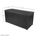 thumbnail image 4 of Storage Box - 113-Gallon Container for Patio Storage - Durable and Fade-Resistant Resin Deck Box - Outdoor Furniture by Pure Garden (Black), 4 of 25