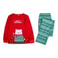 thumbnail image 3 of 2021 navidad conjunto de pijamas a juego de navidad adultos pijamas de los niños pijamas bebé mameluco lindo camisones y Sleepshirts ropa de dormir, 3 of 4