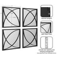 thumbnail image 2 of Kate and Laurel Jiera Metal Mirror Set, Black 4 Piece, 2 of 10