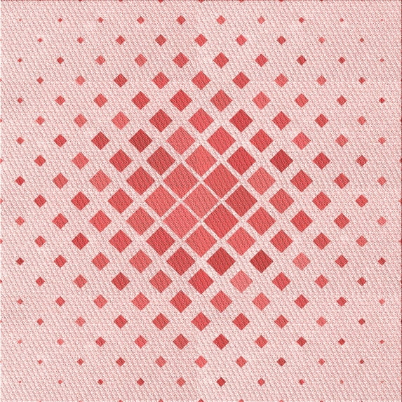 Ahgly Company Indoor Square Patterned Light Rose Pink Area Rugs, 8' Square