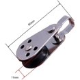 thumbnail image 4 of 5pcs 316 Stainless Steel Pulley 60mm Wire Rope Pulley Block Hanging Wire Towing Wheel for 2mm to 8mm Rope, 4 of 8