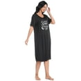 thumbnail image 6 of FEREMO Nightgowns for Women V Neck Short Sleeve Sleepshirt Printed Soft Sleepwear, 6 of 6