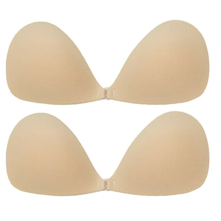 

1/2 Pack Reusable Bra Push up Strapless Self Adhesive Plunge Bra Invisible Backless Sticky Bras for Women Ladies