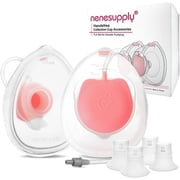 Nenesupply Handsfree Wearable Breastmilk Collection Cups Compatible with Elvie Stride Stride 2 Breast Pumps. 24mm Silicone Flanges Pump Parts Accessories 19mm 21mm inserts