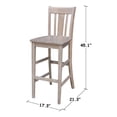 thumbnail image 6 of 36" Round Bar Table and 2 San Remo Stools in Washed Gray Taupe - Set of 3, 6 of 7