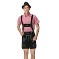 thumbnail image 4 of Honeeladyy Mens Oktoberfest Outfit Set Shirts and Shorts 2 Piece Set with Hat #Ob-Red-L, 4 of 9