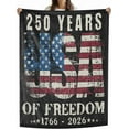 thumbnail image 2 of 250th Years Anniversarys of Freedoms US 1776-2026 Fall Throw Blanket Bed Blanket Vintage Throw Blanket for Preschool, 2 of 10