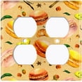 thumbnail image 3 of Metal Light Switch Plate Cover Macaroon Fruit Croissant French Desserts CAK014, 3 of 13