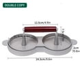 thumbnail image 2 of Soul Creat Food-Grade Hamburger Patty Press with Double Head, Round Shape for Cooking, 2 of 7