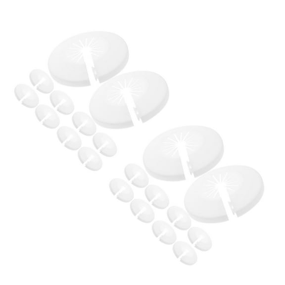 Raindrops Plastic Water Pipe Cover Decor White Easy Install for Pipes 20Pcs