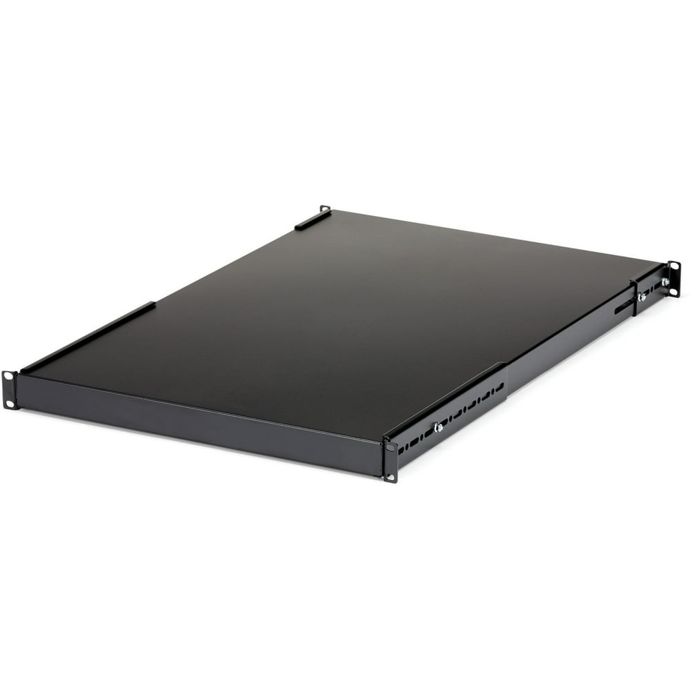 1U Adjustable Mounting Depth Rack Mount Shelf, Heavy Duty