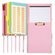thumbnail image 1 of Refillable Notepad Ballpoint Pen Set,5Dividers with 10 Storage Pockets Clipboard Binder Crystal Diamond Pen for School B, 1 of 5