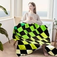 thumbnail image 4 of Christmas Fleece Blanket Green Flannel Throw Holiday Warm Blanket Machine Washable Sofa Decorative Throw, 4 of 5