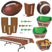 Football Tailgate Game Day Disposable Tableware 92pc Party Serveware Set