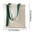 thumbnail image 2 of Leodye 1PCS Solid Color Canvas Tote Bag Large Capacity Portable Handbag for Daily Commute Shopping and Personal Item Carrying -15.75x13.78in, 2 of 4