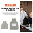 thumbnail image 2 of Shisuyan 2Pcs Cotton Kitchen Apron for Children Cooking Protection White Modern Design, 2 of 8