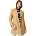 thumbnail image 2 of INSPIRE CHIC Women's Classic Notched Lapel Long Sleeve Longline Overcoat, 2 of 7