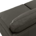 thumbnail image 6 of Simpli Home Livingston 76 inch Wide Mid-Century Modern Sofa in Coal Top Grain Genuine Leather, 6 of 9
