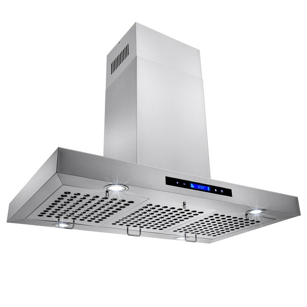 AKDY 36" European Style Island Mount Stainless Steel Range Hood Vent